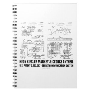 Hedy Kiesler Markey G. Antheil US Patent 2292387 Anteckningsbok