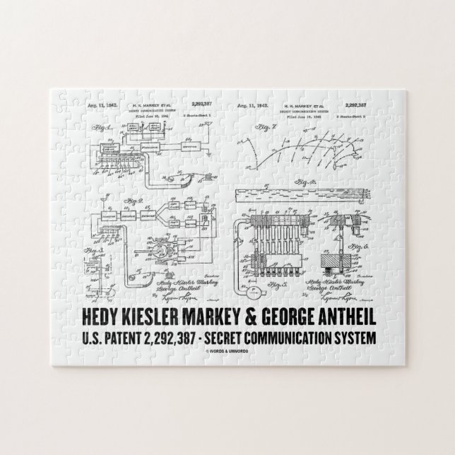 Hedy Kiesler Markey G. Antheil US Patent 2292387 Pussel (Horisontell)