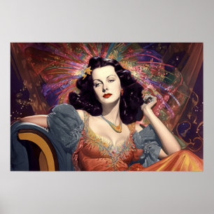 Hedy Lamarr på 1920-talet Miami Poster
