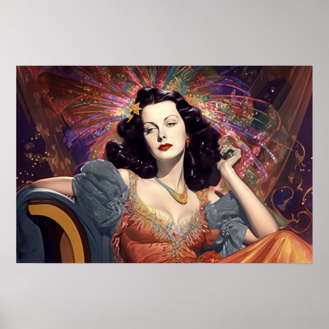 Hedy Lamarr på 1920-talet Miami Poster (Framsidan)