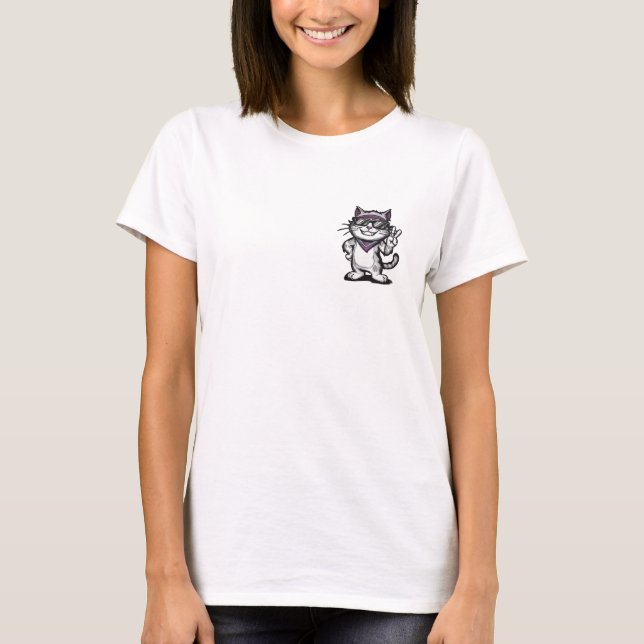Hee Coola Cat T-Shirt (Framsida)