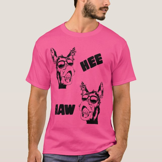 Hee Haw, Coola, Funny Donkey T Shirt (Framsida)