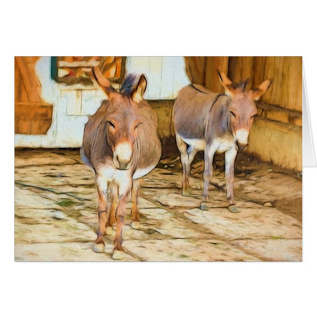 Hee Haw Donkey Blank Card Hälsningskort (Framsidan Horizontal)