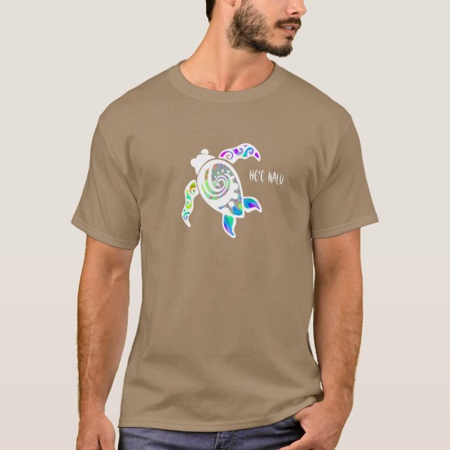 He'e Nalu (övre surfa) beklär sköldpaddan Tee Shirt (Framsida)