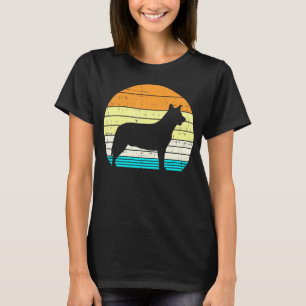 Heeler Australian Cattle Dog Retro Blå Röd Djur T Shirt