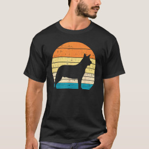 Heeler Australian Cattle Dog Retro Blå Röd Djur T Shirt