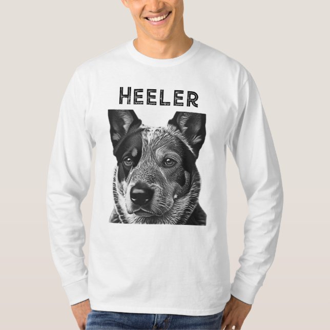 Heeler Blue Heeler Hund T Shirt (Framsida)