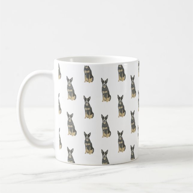 Heeler Cattledog (Blue Black Tan) Kaffemugg (Vänster)