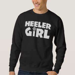 Heeler Girl Funny Cattle Hundägare Hund älskare Lång Ärmad Tröja
