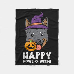 Heeler Häxa Glad Hyl O Ween Pumpa Halloween Fleecefilt