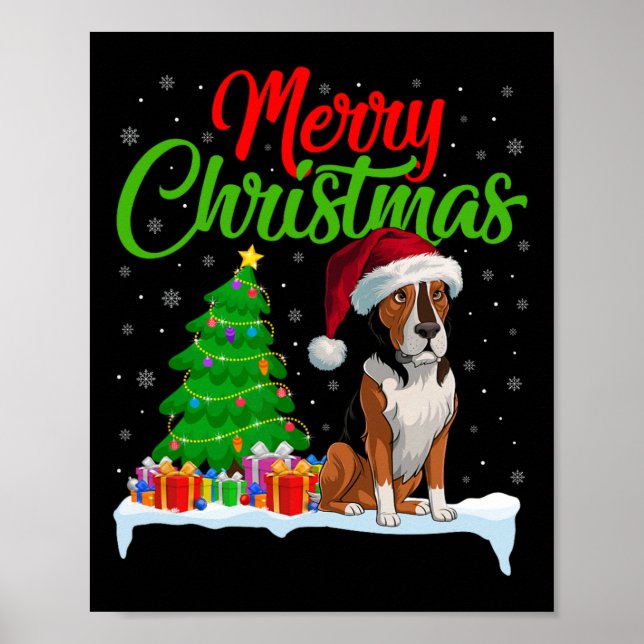 Heeler Hund Ljus Funny Julafton Heeler Poster (Framsidan)