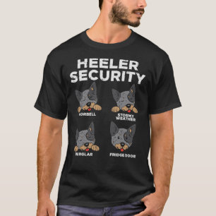 Heeler Security Funny Blue Red Australian Cattle D T Shirt