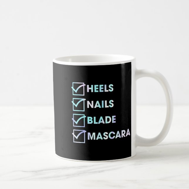 Heels Nails Blade Maa Funny Design  Kaffemugg (Höger)