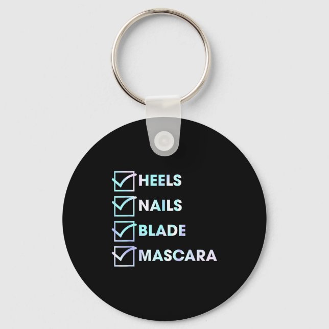 Heels Nails Blade Maa Funny Design  Nyckelring (Framsida)