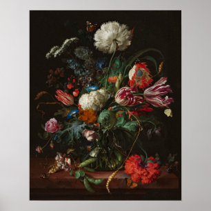 Heem Vas Flowers Painting Poster