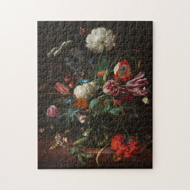 Heem Vas Flowers Painting Pussel (Vertikal)