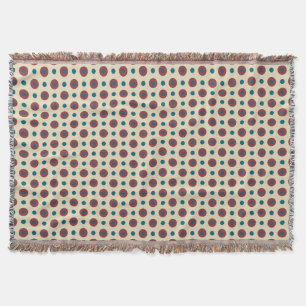 Heffalumps Jumbo Red Blue Polka dots Throw Blanket Mysfilt