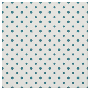 Heffalumps Navy Blue Polka dots på White Fabric Tyg
