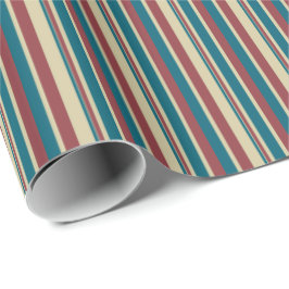 Heffalumps Red Blue Beige Rand Giftwrap Presentpapper