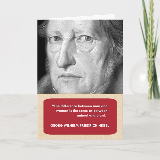 Hegel Anti-Valentine Day Card Helgkort (Framsida)