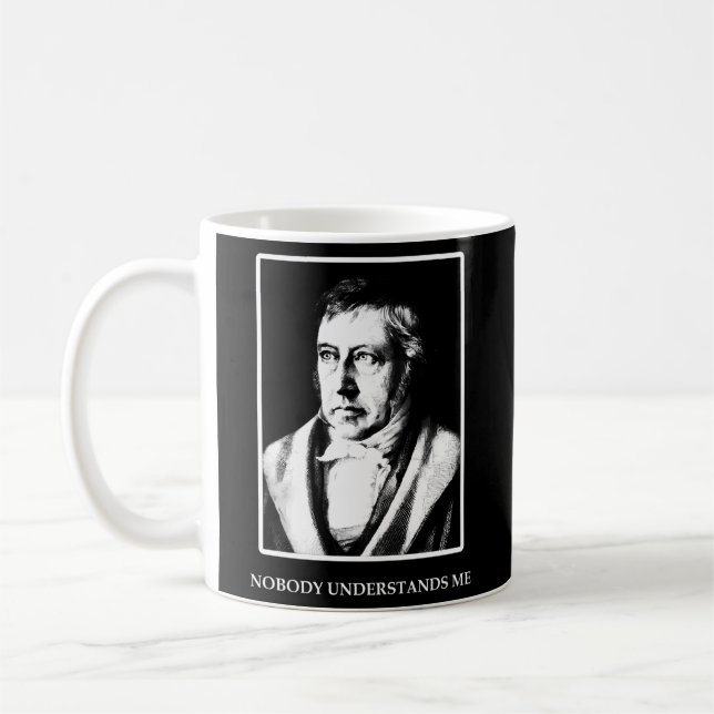 Hegel Ingen förstår mig Roligt Philosopher Kaffemugg (Vänster)