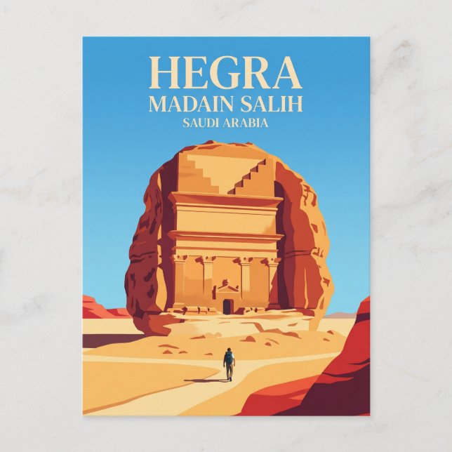 Hegra (Madain Salih) Saudiarabien Vykort (Framsida)
