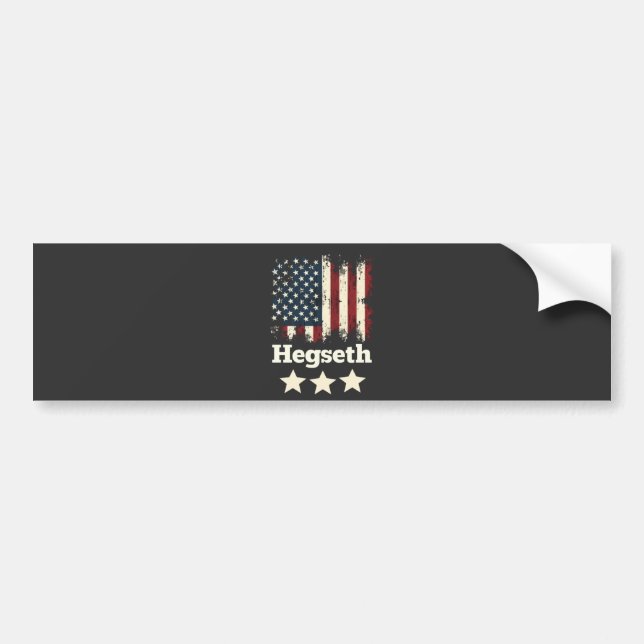 Hegseth Trump Administration American Flagga Bildekal (Framsidan)