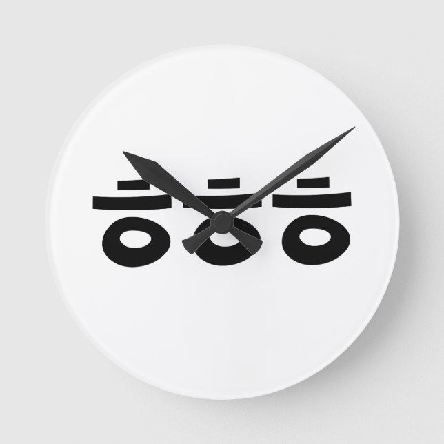 HEHEHE ㅎ ㅎ ㅎ Koreanska slang Rund Klocka (Framsida)