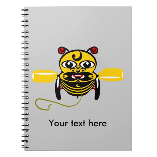 Hei Tiki Bee Leksak Kiwiana Anteckningsbok (Framsidan)