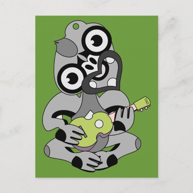 Hei Tiki Ukulele Aotearoa-vykort Vykort (Framsida)