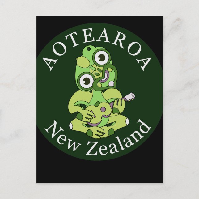 Hei Tiki Ukulele Aotearoa-vykort Vykort (Framsida)