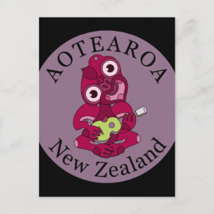 Hei Tiki Ukulele Aotearoa-vykort Vykort