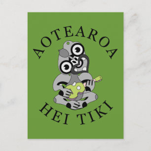 Hei Tiki Ukulele Aotearoa-vykort Vykort