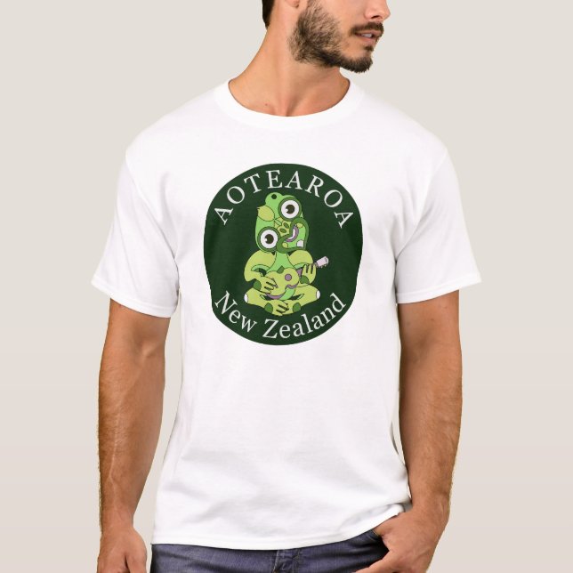 Hei Tiki Ukulele shirt Tee (Framsida)