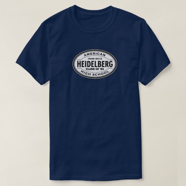 Heidelberg American High School - Klass 'År' T Shirt (Design framsida)