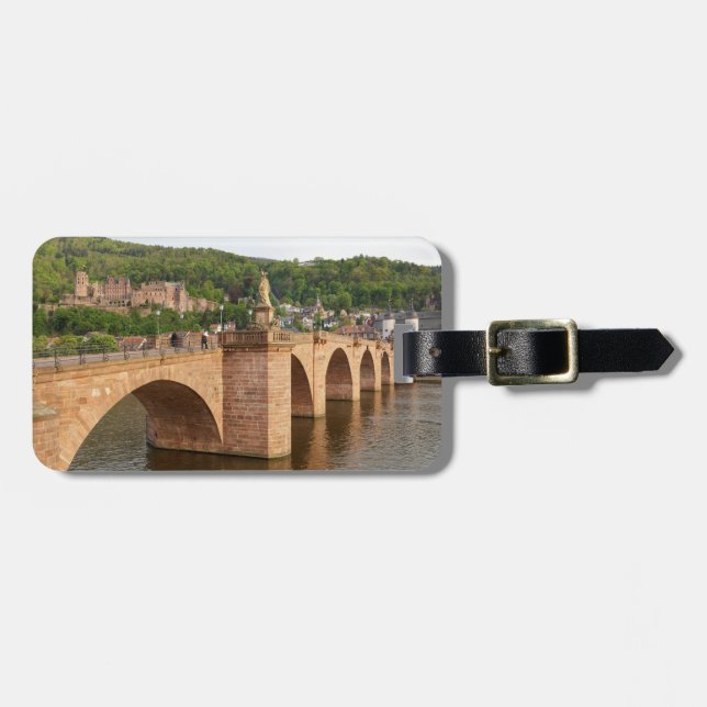 Heidelberg beskådar med Neckaren Bagagebricka (Horisontell Framsida)