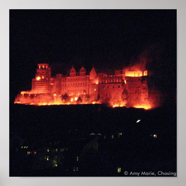 Heidelberg Castle Burning Poster (Framsidan)