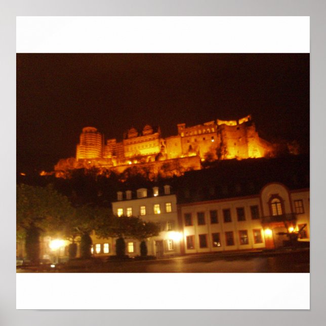 Heidelberg Castle by Night Poster (Framsidan)