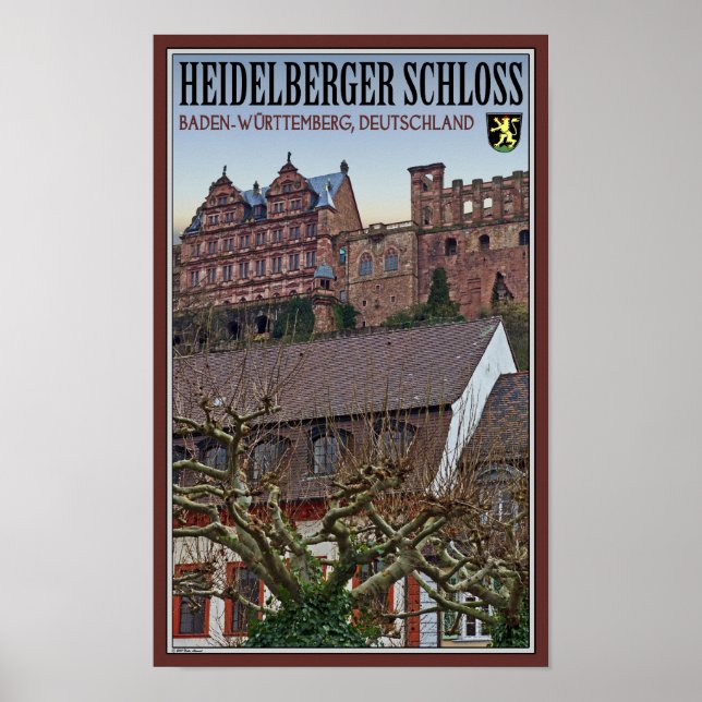 Heidelberg - Castle från nedanför Poster (Framsidan)