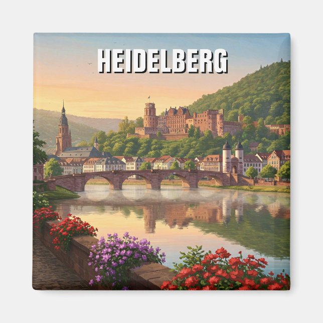 Heidelberg Castle Tyskland Travel Magnet (Framsidan)
