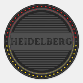 Heidelberg City Pride Emblem – German Identity Runt Klistermärke