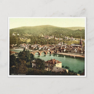 Heidelberg från Philosophenweg, Baden, G Vykort