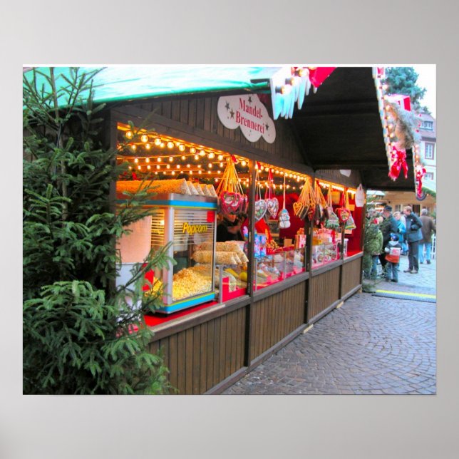 Heidelberg Julmarknaden, julstabil Poster (Framsidan)