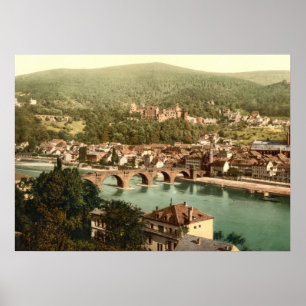 Heidelberg mig, Baden-Württemberg, Tyskland Poster