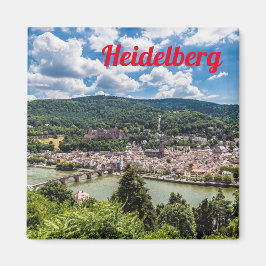 Heidelberg Neckar Panorama Tyskland Magnet