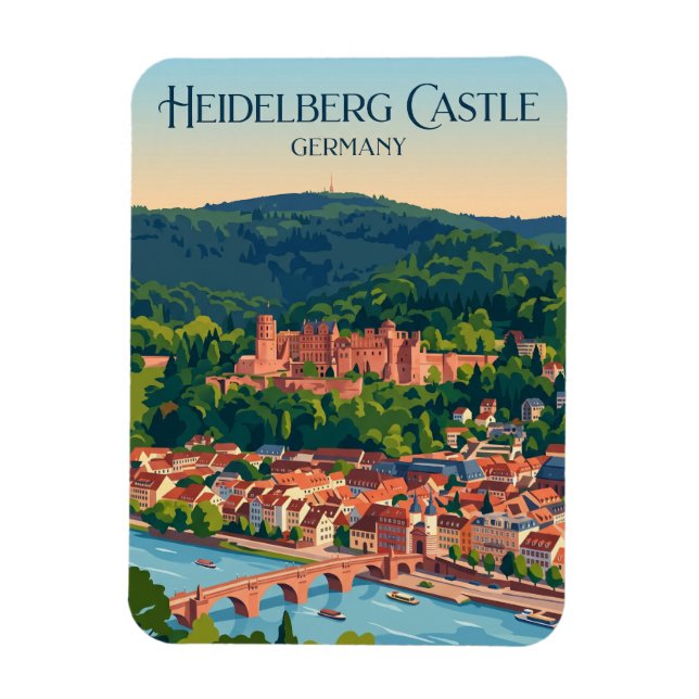 Heidelberg slott Tyskland Magnet (Vertikal)