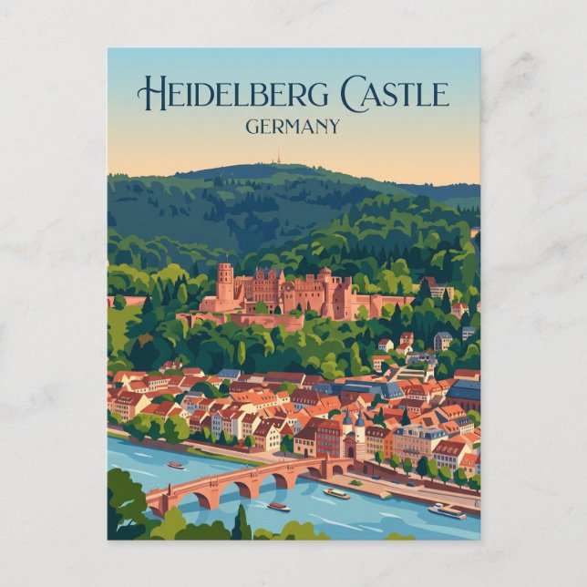 Heidelberg slott Tyskland Vykort (Framsida)