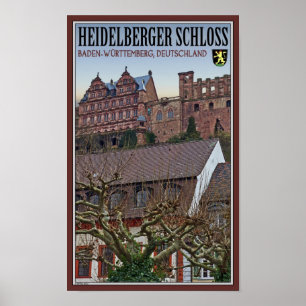 Heidelberg - slott underifrån poster