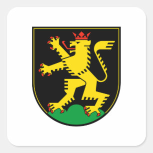 Heidelberg stadsflaggas emblem Tyskland symbol Fyrkantigt Klistermärke