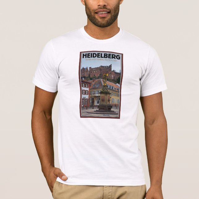 Heidelberg - staty och slott tee shirt (Framsida)